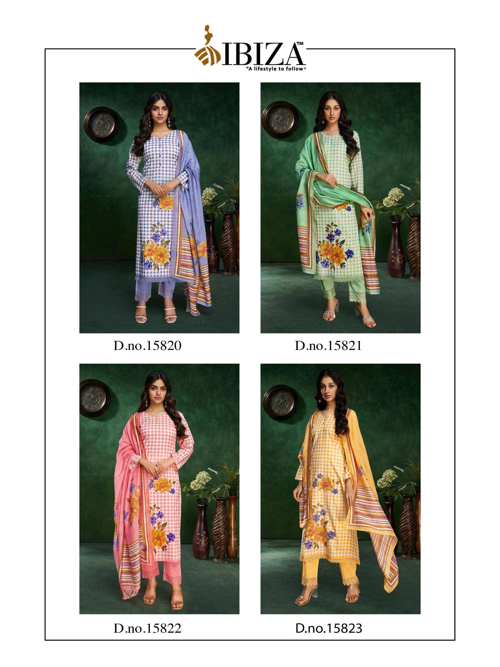 Cherry By Ibiza 15020 To 15023 Series Designer Festive Suits Beautiful Fancy Stylish Colorful Party Wear & Occasional Wear Pure lawn Cotton Dresses At Wholesale Price